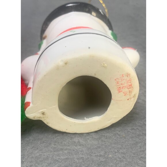 Vintage Porcelain Snowman & Baby Ornament Set - Picture 6 of 9